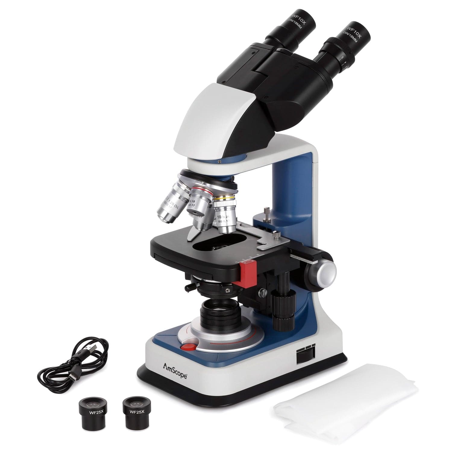 AmScope  40X-2500X Magnificati - огляд і ціна Microscope Compound 40X